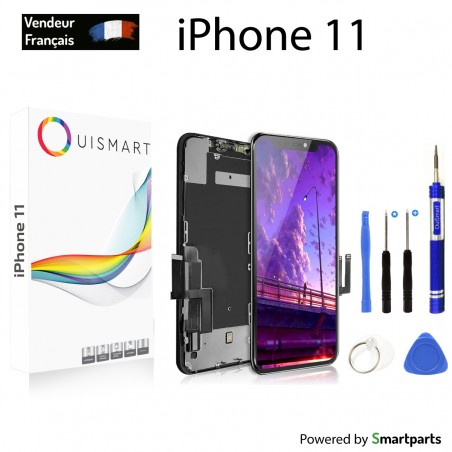 OuiSmart® ECRAN LCD POUR IPHONE 11 NOIR VITRE TACTILE SUR CHASSIS AVEC OUTILS