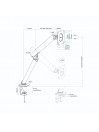 Support pour Moniteur de 15-36 Pouces, Réglable en Hauteur, Rotatif et Pivotant, VESA 75/100 Noir