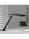 Support pour Moniteur de 15-36 Pouces, Réglable en Hauteur, Rotatif et Pivotant, VESA 75/100 Noir