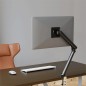 Support pour Moniteur de 15-36 Pouces, Réglable en Hauteur, Rotatif et Pivotant, VESA 75/100 Blanc