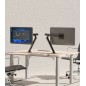 Support pour Moniteur de 15-36 Pouces, Réglable en Hauteur, Rotatif et Pivotant, VESA 75/100 Blanc