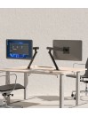 Support pour Moniteur de 15-36 Pouces, Réglable en Hauteur, Rotatif et Pivotant, VESA 75/100 Blanc