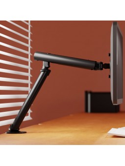Support pour Moniteur de 15-36 Pouces, Réglable en Hauteur, Rotatif et Pivotant, VESA 75/100 Blanc