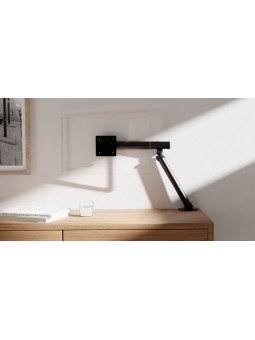 Support pour Moniteur de 15-36 Pouces, Réglable en Hauteur, Rotatif et Pivotant, VESA 75/100 Blanc