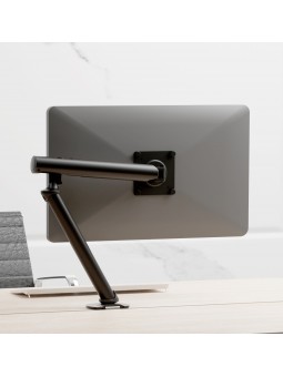 Support pour Moniteur de 15-36 Pouces, Réglable en Hauteur, Rotatif et Pivotant, VESA 75/100 Blanc