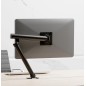 Support pour Moniteur de 15-36 Pouces, Réglable en Hauteur, Rotatif et Pivotant, VESA 75/100 Blanc
