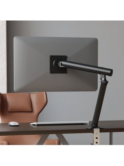 Support pour Moniteur de 15-36 Pouces, Réglable en Hauteur, Rotatif et Pivotant, VESA 75/100 Blanc
