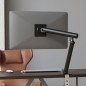 Support pour Moniteur de 15-36 Pouces, Réglable en Hauteur, Rotatif et Pivotant, VESA 75/100 Blanc