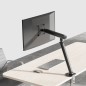 Support pour Moniteur de 15-36 Pouces, Réglable en Hauteur, Rotatif et Pivotant, VESA 75/100 Blanc