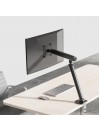 Support pour Moniteur de 15-36 Pouces, Réglable en Hauteur, Rotatif et Pivotant, VESA 75/100 Blanc