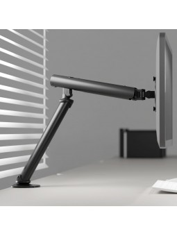 Support pour Moniteur de 15-36 Pouces, Réglable en Hauteur, Rotatif et Pivotant, VESA 75/100 Blanc