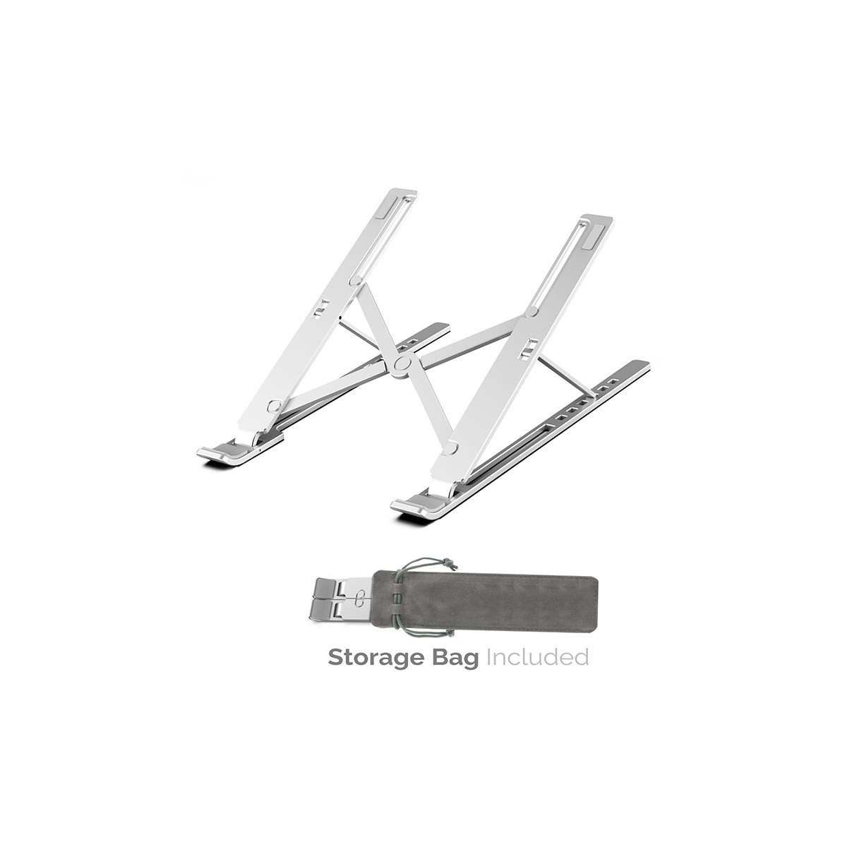 Support Ordinateur Portable, Support PC Portable à 9 Niveaux Réglables, Refroidisseur en Aluminium Ventilé Compatible avec MacBo