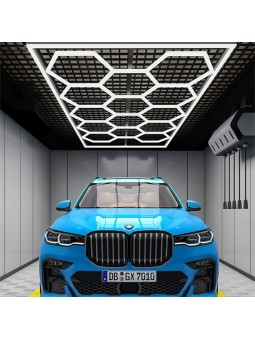 LAMPE DE PLAFOND HEXAGONE NID ABEILLE GARAGE 220V 2.4M X 4.8M
