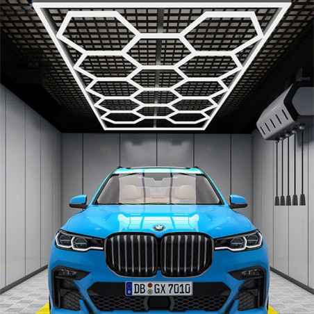 LAMPE DE PLAFOND HEXAGONE NID ABEILLE GARAGE 220V 2.4M X 4.8M