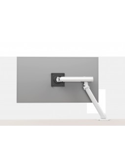 Support pour Moniteur de 15-36 Pouces, Réglable en Hauteur, Rotatif et Pivotant, VESA 75/100 Blanc