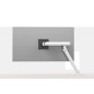 Support pour Moniteur de 15-36 Pouces, Réglable en Hauteur, Rotatif et Pivotant, VESA 75/100 Blanc
