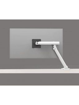 Support pour Moniteur de 15-36 Pouces, Réglable en Hauteur, Rotatif et Pivotant, VESA 75/100 Blanc