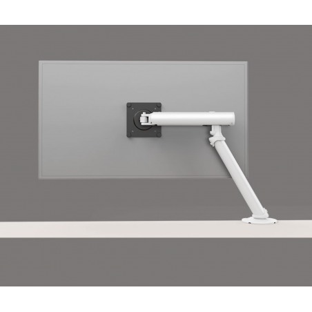 Support pour Moniteur de 15-36 Pouces, Réglable en Hauteur, Rotatif et Pivotant, VESA 75/100 Blanc