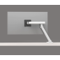 Support pour Moniteur de 15-36 Pouces, Réglable en Hauteur, Rotatif et Pivotant, VESA 75/100 Blanc