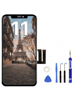 OuiSmart® ECRAN LCD POUR IPHONE 11 NOIR VITRE TACTILE SUR CHASSIS AVEC OUTILS
