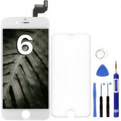 OuiSmart® ECRAN LCD POUR IPHONE 6 BLANC RETINA + VITRE TACTILE COMP...