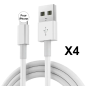 LOT DE 4 CABLES COMPATIBLES AVEC IPHONE 14 13 12 11 X XS XSMAX XR 5 S 6 7 8 LOT DE 4 CABLES COMPATIBLES AVEC IPHONE 14 13 12 11 X XS XSMAX XR 5 S 6 7 8
