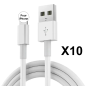 LOT DE 10 CABLES COMPATIBLES AVEC IPHONE 14 13 12 11 X XS XSMAX XR 5 S 6 7 8 LOT DE 10 CABLES COMPATIBLES AVEC IPHONE 14 13 12 11 X XS XSMAX XR 5 S 6 7 8