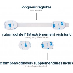Lot de 6 Sécurité Enfant Portes de Placard Loquets, Adhésif Super F...