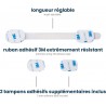 Lot de 6 Sécurité Enfant Portes de Placard Loquets, Adhésif Super F...