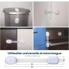 Lot de 6 Sécurité Enfant Portes de Placard Loquets, Adhésif Super F...