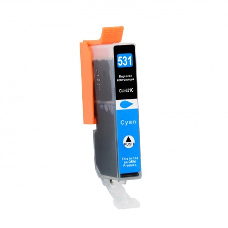 1 Cartouche compatible Canon CLI-531 Cyan avec SmartParts