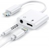 Adaptateur casque audio & Chargeur pour iPhone Blanc avec SmartParts