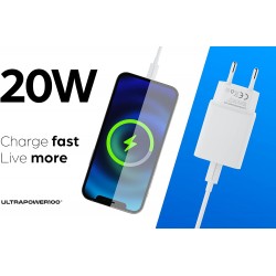 Chargeur Type-C Quick Charge 20W PD avec SmartParts