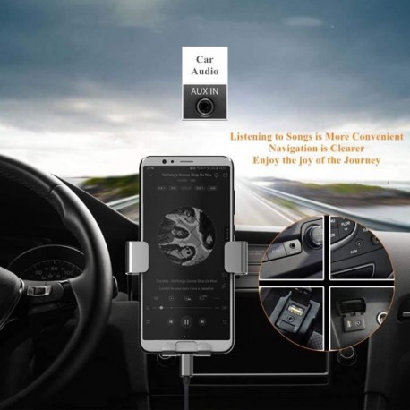 Câble Audio Câble Auxiliaire pour iPhone Mâle Cable Jack 3.5mm Aux Adaptateur Voiture Audio Cable