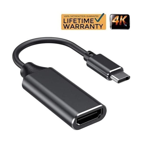 Adaptateur USB C vers HDMI 4K, Adaptateur USB de Type C à HDMI Câble