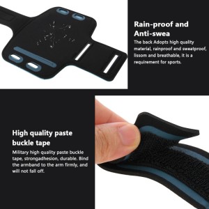 Brassard Armband Sport Haweel pour Smartphones Noir avec SmartParts
