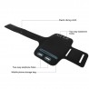 Brassard Armband Sport Haweel pour Smartphones Noir avec SmartParts