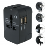 Chargeur Adaptateur de Voyage Universel, US EU UK AU avec 2 USB Por...