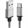 Câble charge micro usb argent OuiSmart avec SmartParts