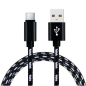Pack de 3 Câbles chargeurs 2 mètres en nylon tressé USB TYPE C pour Samsung Galaxy S8 ET S8 PLUS NOIR BLANC GRIS Pack de 3 Câbles chargeurs 2 mètres en nylon tressé USB TYPE C pour Samsung Galaxy S8 ET S8 PLUS NOIR BLANC GRIS