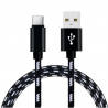 Pack de 3 Câbles chargeurs 2 m en nylon tressé USB TYPE C pour Sams...