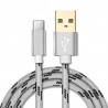 Pack de 3 Câbles chargeurs 2 m en nylon tressé USB TYPE C pour Sams...