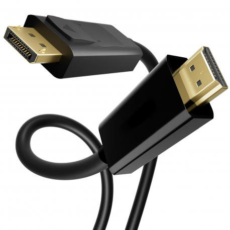 Câble DisplayPort DP vers HDMI mâle 1,8 m LCD PC HD TV portable AV ...