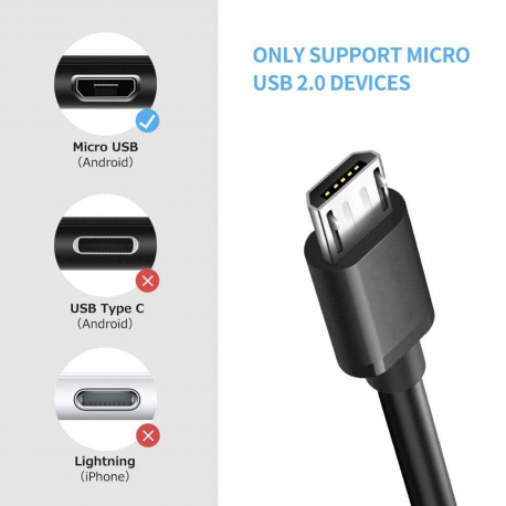 Adaptateur Micro Usb OTG Noir