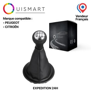OuiSmart® Pommeau Levier de Vitesse 5 Vitesses Soufflet Pour Citroe...