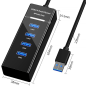 4-Port Hub USB 3.0 High Speed Ports Pour Ordinateur, Pc, Tablette (Noir) 4-Port Hub USB 3.0 High Speed Ports Pour Ordinateur, Pc, Tablette (Noir)