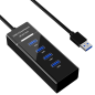 4-Port Hub USB 3.0 High Speed Ports Pour Ordinateur, Pc, Tablette (Noir) 4-Port Hub USB 3.0 High Speed Ports Pour Ordinateur, Pc, Tablette (Noir)