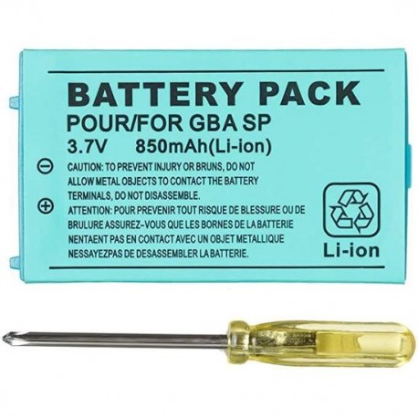 Batterie Gameboy Advanced GBA SP 850mAh Rechargeable Lithium-ion Ba...
