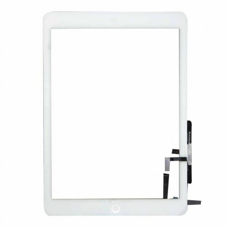 Vitre Tactile pour iPad Air Blanc Pré Assemblée sans outils (A1474,A1475,A1476)