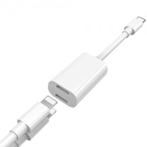 Adaptateur et Splitter double casque audio & Chargeur iPhone Blanc ...